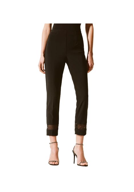 Pantalone Joseph Ribkoff donna 243753S25 Nero tinta unita orlo in pizzo comoda elegante JOSEPH RIBKOFF | Pantaloni | 243753S2511